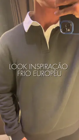 look inspiração ao frio da Europa 🥶 coloquei essa camisa polo de manga longa e me disseram que eu tô com cara de herdeiro (queria eu) 🤣                    #modamasculina #estilomasculino #outfitmen #frioeuropeu #frio 