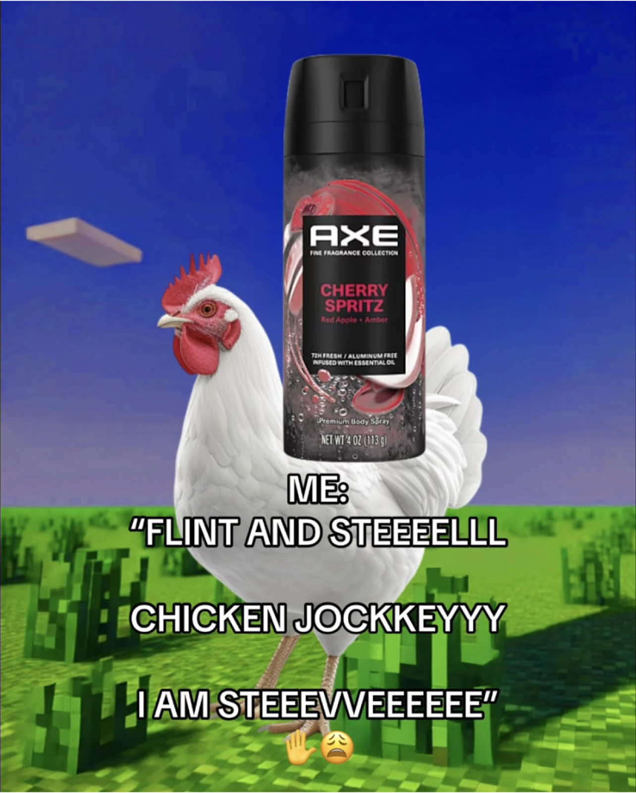 PURE CINEMA 🙌 #steve #flintandsteel #chickenjockey #Minecraft #minecraftmemes