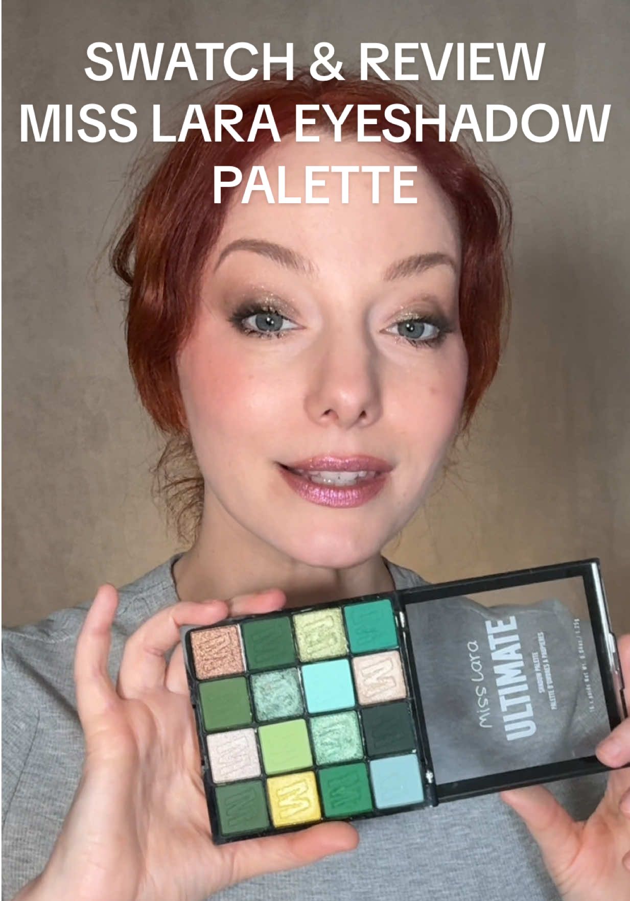 SWATCH & REVIEW: ✅ Miss Lara Ultimate 16 Shade Eyeshadow Palette in ‘Olive’ This palette comes with 1.25 grams of product total, each shadow .04 grams. It’s petite! What do you think of the brand Miss Lara?  #eyeshadow #eyeshadowreview #eyeshadowswatches #makeupreview #makeupswatches #drugstoremakeup #amazonmakeup #misslara #makeup