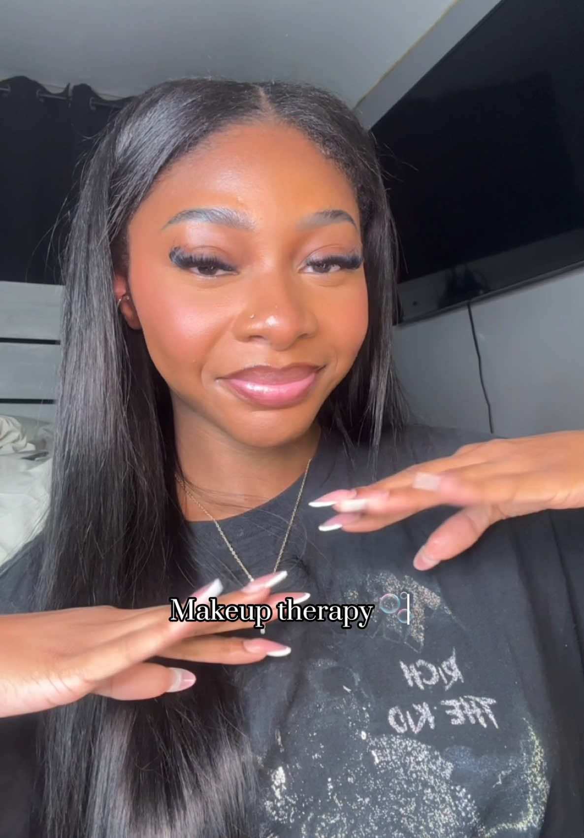 Makeup therapy session 😊💕 #makeuptutorial #makeuptherapy #fyp #blackgirlmakeup 