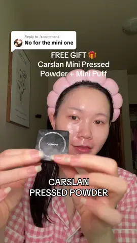 Replying to @. FREE GIFT of a free mini pressed powder + mini puff when you get a Carslan 2.0 Pressed Powder ✨🤭 #carslan #pressedpowder #chinesemakeup #tiktokshoprestock #tiktokshopcreatorpicks #ttsbeautybesties @Carslan Global Official @carslan_us 