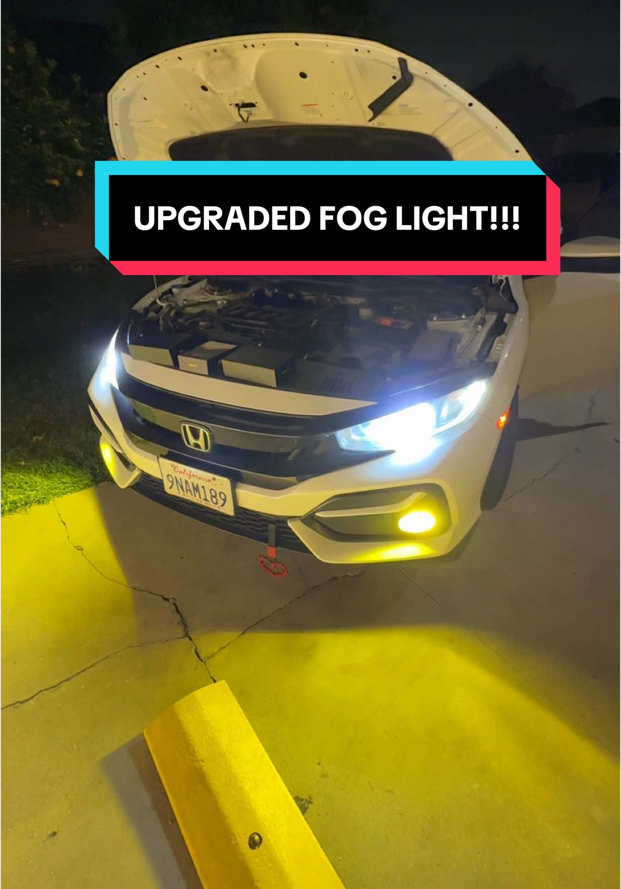 Upgraded the fog lights on my car. Would 100% recommend getting these fog lights! @Lasfit Automotive switch back fog lights! #automotive #bestmechanic #mobiletechnician #honda #maintenance #realmechanic 
