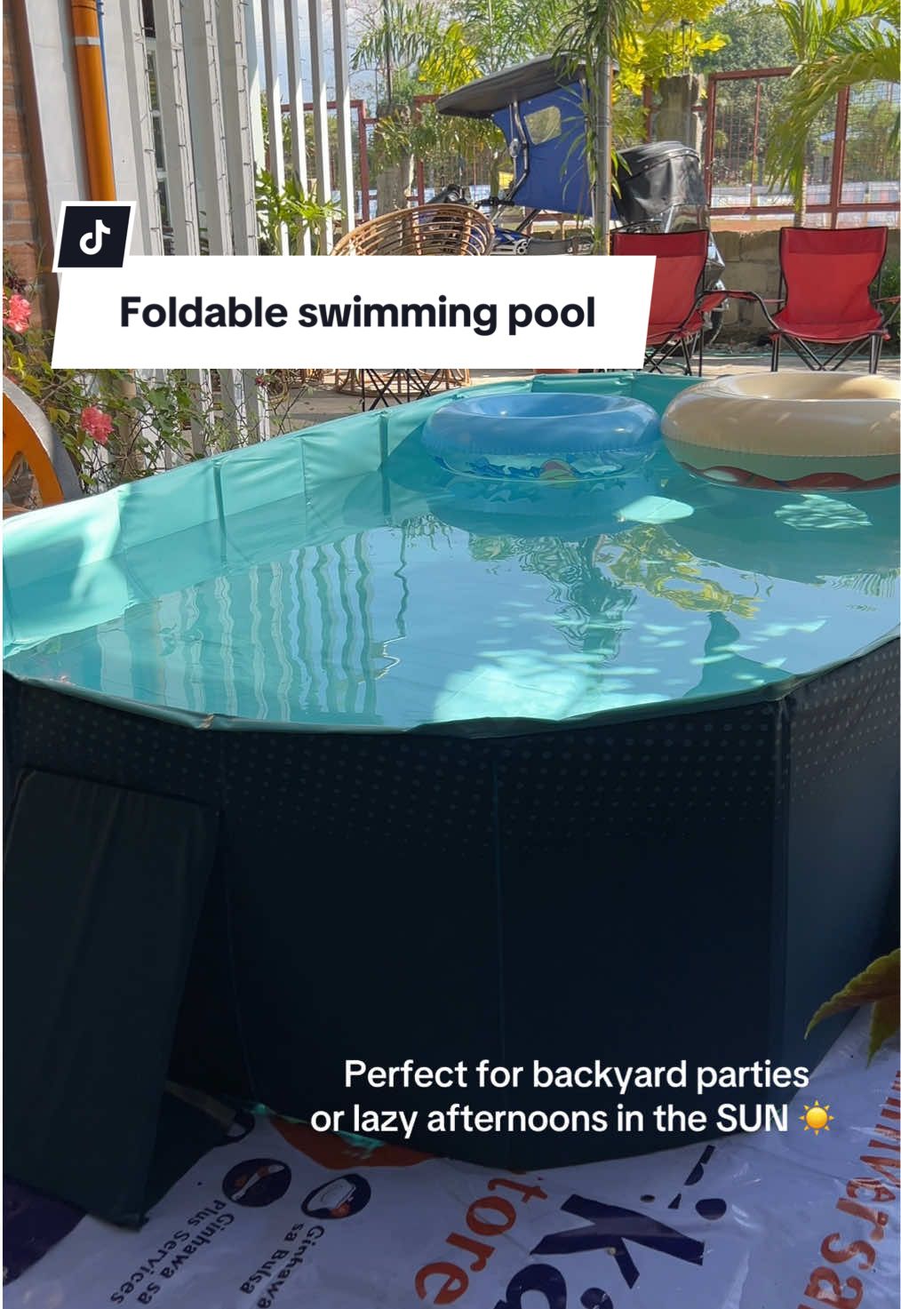 FOLDABLE SWIMMING POOL ✅easy to set-up Click the yellow basket 👇👇👇 #fyp #fypage #foryoupage #foryoupageofficiall #affiliatemarketing #affiliatetiktok #boost #blowthisup #swimmingpool #summervibes 