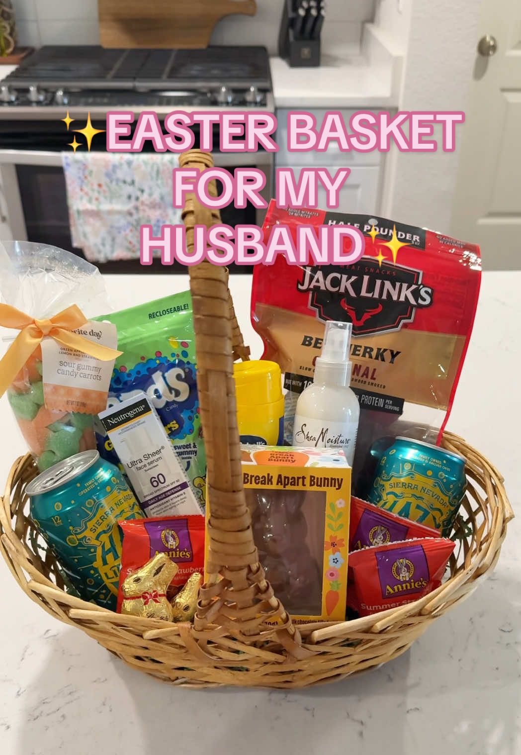 pov: your love language is gift giving 🎁🤍 love being a wifey, mommy, & Easter bunny 🐰💕 #easterbasket #easterbasketideas #easter #giftsforhim #giftsfordad #giftsformen #wifelife #momtok 