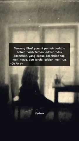 Kutipan ini mencerminkan pandangan eksistensial yang cukup pesimis terhadap kehidupan. Berikut makna dan arti di baliknya: 1. Asal kutipan: Kutipan ini berasal dari pemikiran filsuf Yunani kuno, kemungkinan besar Silenus, sebagaimana dikutip oleh Sophocles atau Aristoteles. Gagasan ini sering dihubungkan dengan pesimisme filosofis, terutama seperti yang dikembangkan oleh filsuf modern seperti Arthur Schopenhauer. 2. Makna dan Tafsir: 