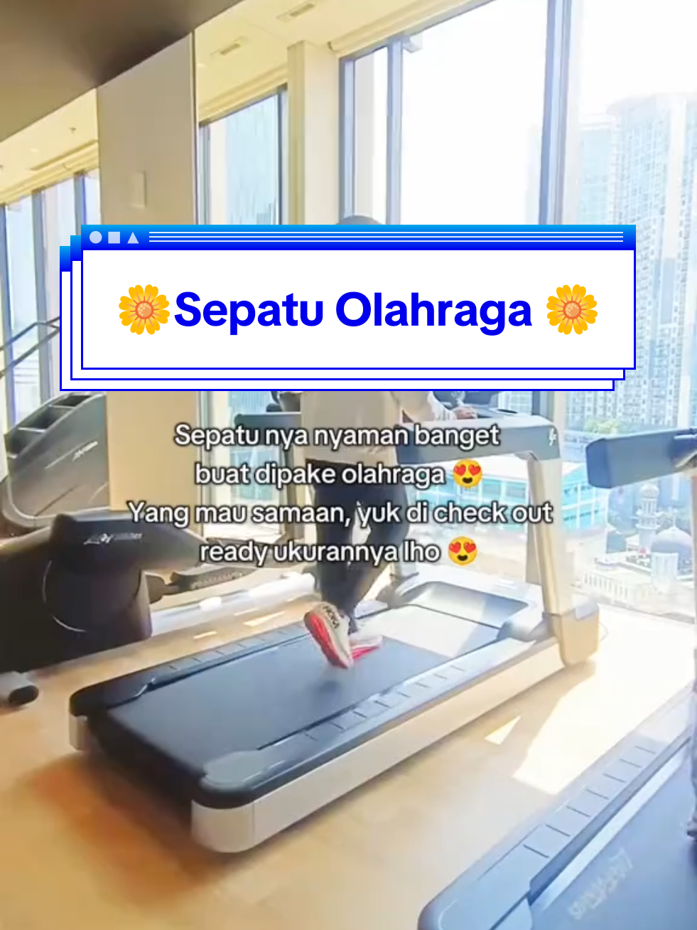 Start a day with working out gym treadmill running shoes sepatu olahraga sepatu lari sepatu hoka #gym #runningshoes 