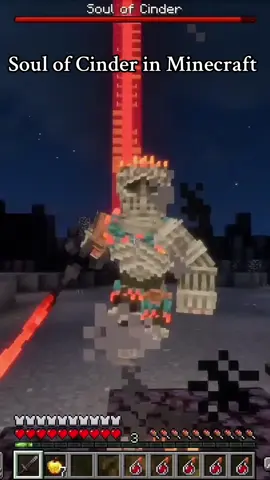 You gonna beat Soul of Cinder in Minecraft?? #darksouls #Minecraft #gaming #fypシ 