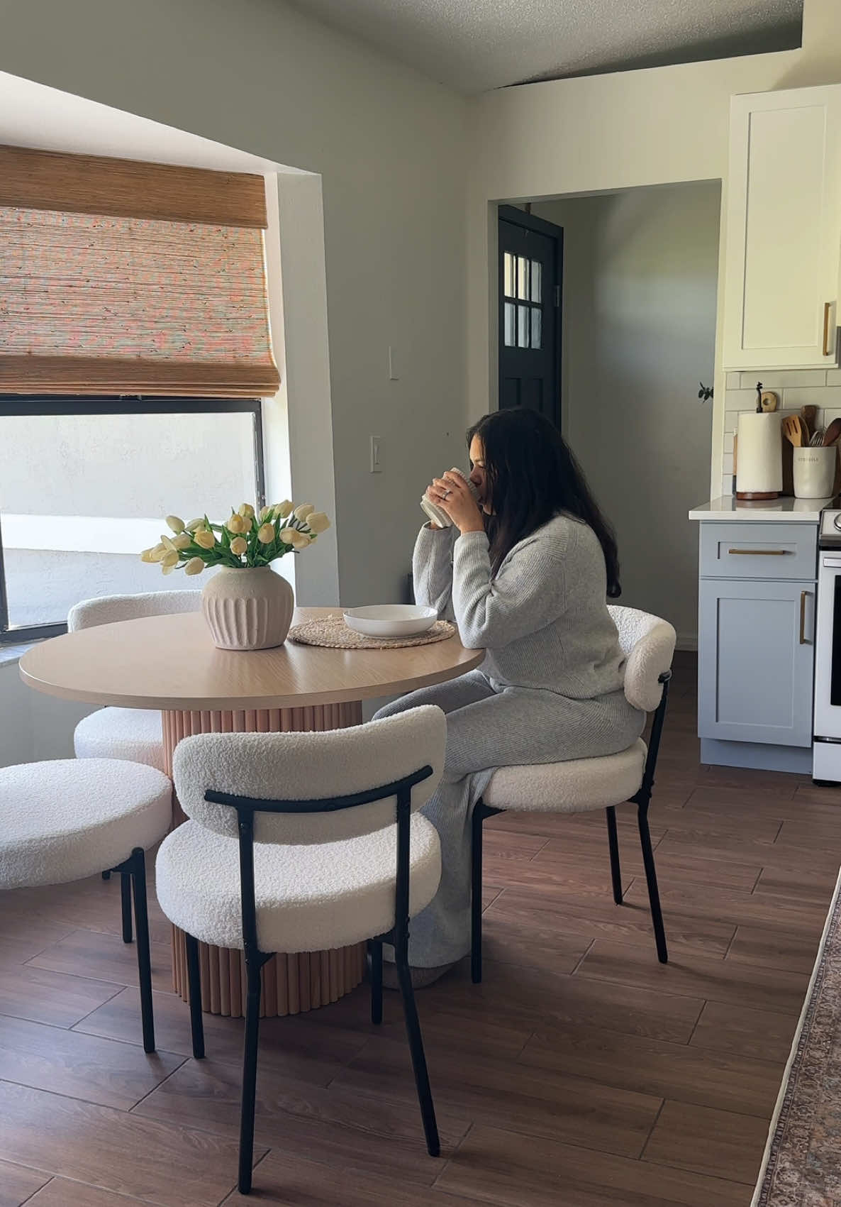 Temu Chairs✨☁️| Follow for more! #fyp #diningchairs #chairs #temu #temufinds #boucle #kitchen  #creatorsearchinsights 