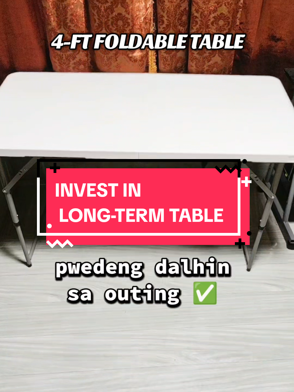 sulit na sulit, talagang pangmatagalan sa sobrang tibay. >pangbusiness >study table >pang outing >>>>such an investment, 4 FT HEAVY DUTY FOLDING TABLE BY JPS!!! #outingtable #businesstable #studytable #tables #jpstable. #foldingtable #foldabletable  #investment 