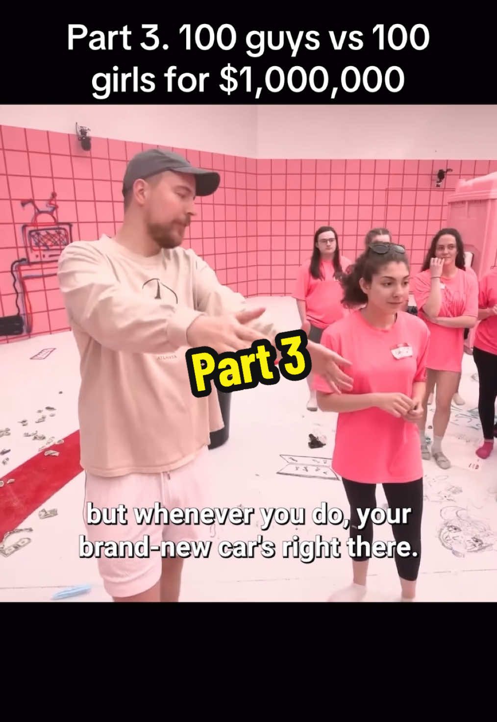 Part 3. 100 guys vs 100 girls for $1,000,000! Who is the better gender and will win the grand prize? Would you want to compete? #mrbeast #mrbeastchallenge 