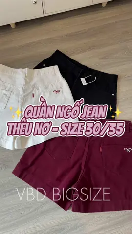 QSJ049 – Mặc short này xong, ai cũng hỏi mua ở đâu 😳🔥 🎀 Thêu nơ siêu xinh 📏 Dành cho nàng 55-90kg 📦 Lên dáng đỉnh, che bụng khéo! #QSJ049 #BigSizeFashion #ChubbyTok #MặcLàĐẹp #VBDStore