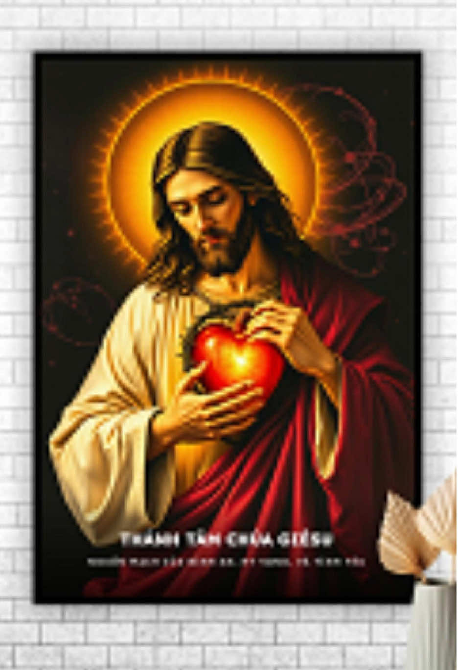 Thánh Tâm Chúa Giêsu - Sacred Heart of Jesus #ThanhTamChuaGiesu #TraiTimCuaTinhYeu #NguonMachBinhAn #TinhYeuThienChua #TinThacVaoChua #HinhAnhCongGiao #TranhThanhTam #TranhCongGiao #DucTinCongGiao #QuaTangThiengLieng #SacredHeartOfJesus #CatholicArt #JesusLovesYou #HeartOfJesus #DivineMercy #PeaceAndHope #LoveOfChrist #FaithAndHealing #CatholicGift #ReligiousPortrait 