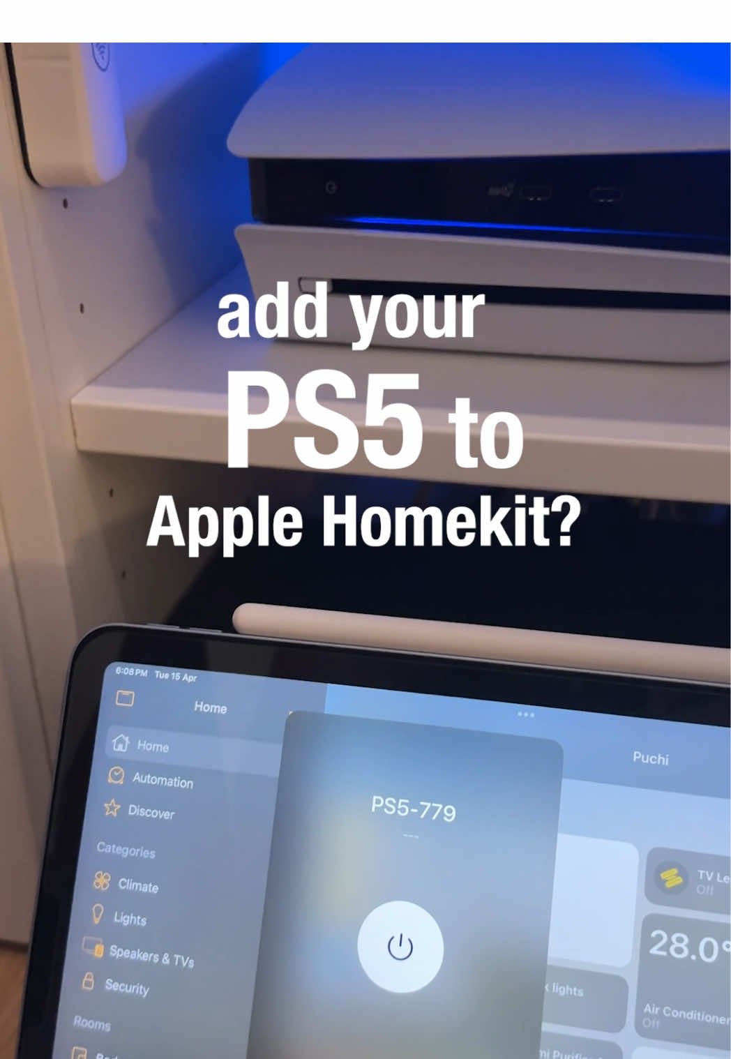 PS5 setup with smart home automation #smarthome #ps5 #homekit 