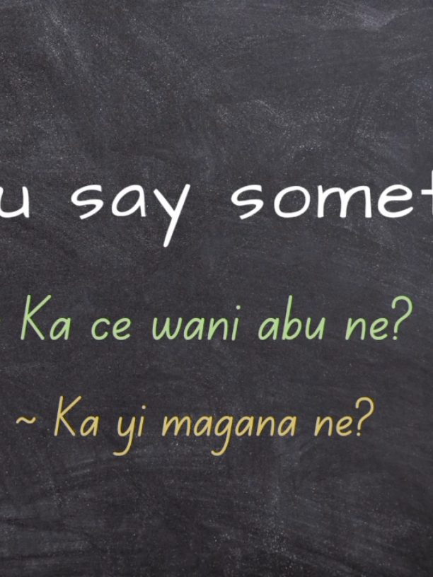 Yadda za ka ce 