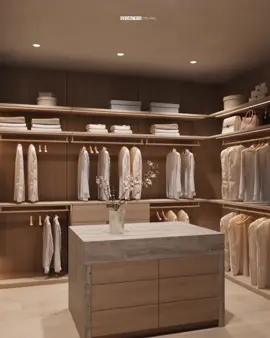 Discover a modern minimalist dressing room designed with light wood cabinetry, soft beige walls, and elegant travertine stone details. The clean lines and neutral tones create a calm, luxurious atmosphere. Natural textures enhance the sense of simplicity and sophistication. A perfect blend of function and refined style  #geometrys #geometrysstudios #3dsmax #chaos #CustomHomeDesign #archviz #Homelnspiration #Architect #Designer #3Ddesign #3Drendering #fyp #foryou #viral #chaosvantage #archviz #3d #rendering #3drender