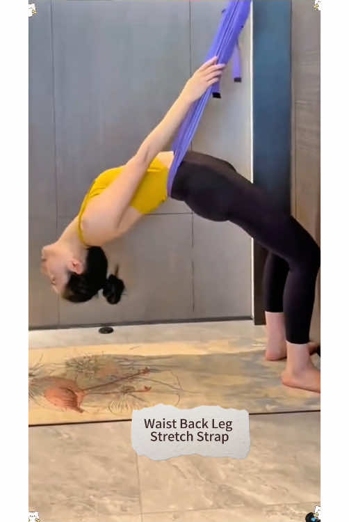 Hey TikTok! Check out this Waist Back Leg Stretch Strap. It’s an aerial yoga hanging rope perfect for body shaping, Pilates, and fitness. It supports and stretches your waist, back, and legs, enhancing flexibility and relieving pain. Great for home or gym use! Get yours now! #YogaRope #FitnessGear 