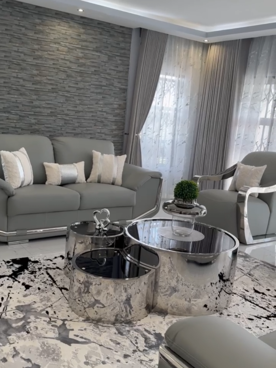 Mabvazuva Estate happy client we supplied everything  Apollo couch 💯 percent Genuine leather Couch  carpets dinning table  curtains  we Revamped the whole house #luxurylife #luxury #luxurylifestyle #royal #royalfamily #fypシ゚ #fyp #viralditiktok🔥fyp #decorations_ideas #deco #forall 