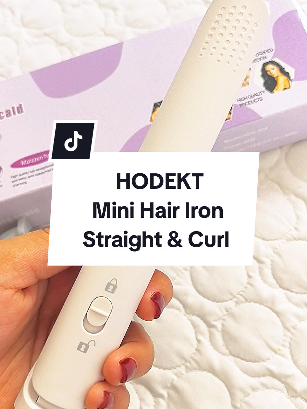 Flexing my Hodekt Mini Hair Iron to Straighten and Curl my hair ✨ #iron #hairiron #hairstyle #hairtool #straightener #curler #curlingiron 