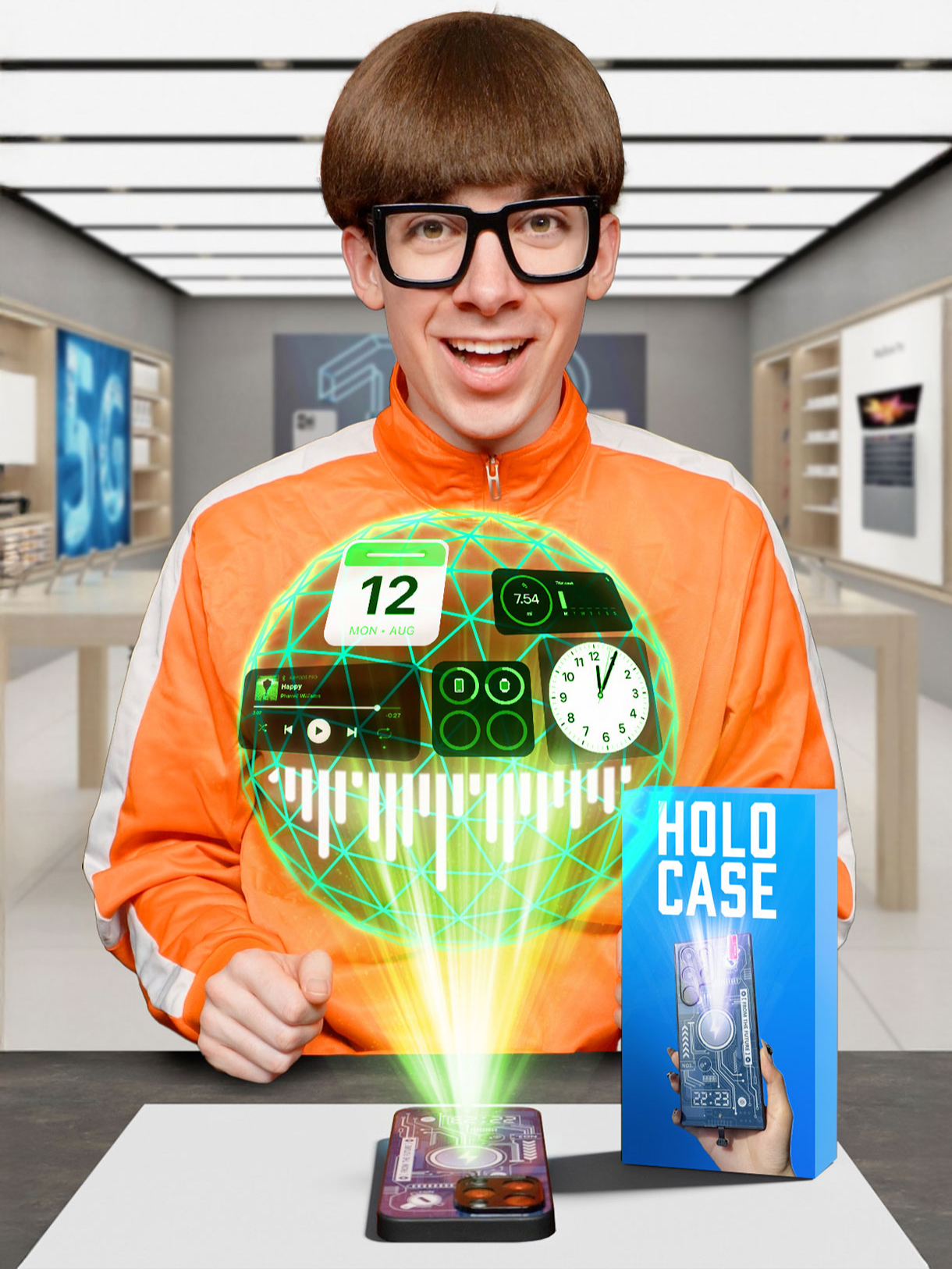 Hologram phone case