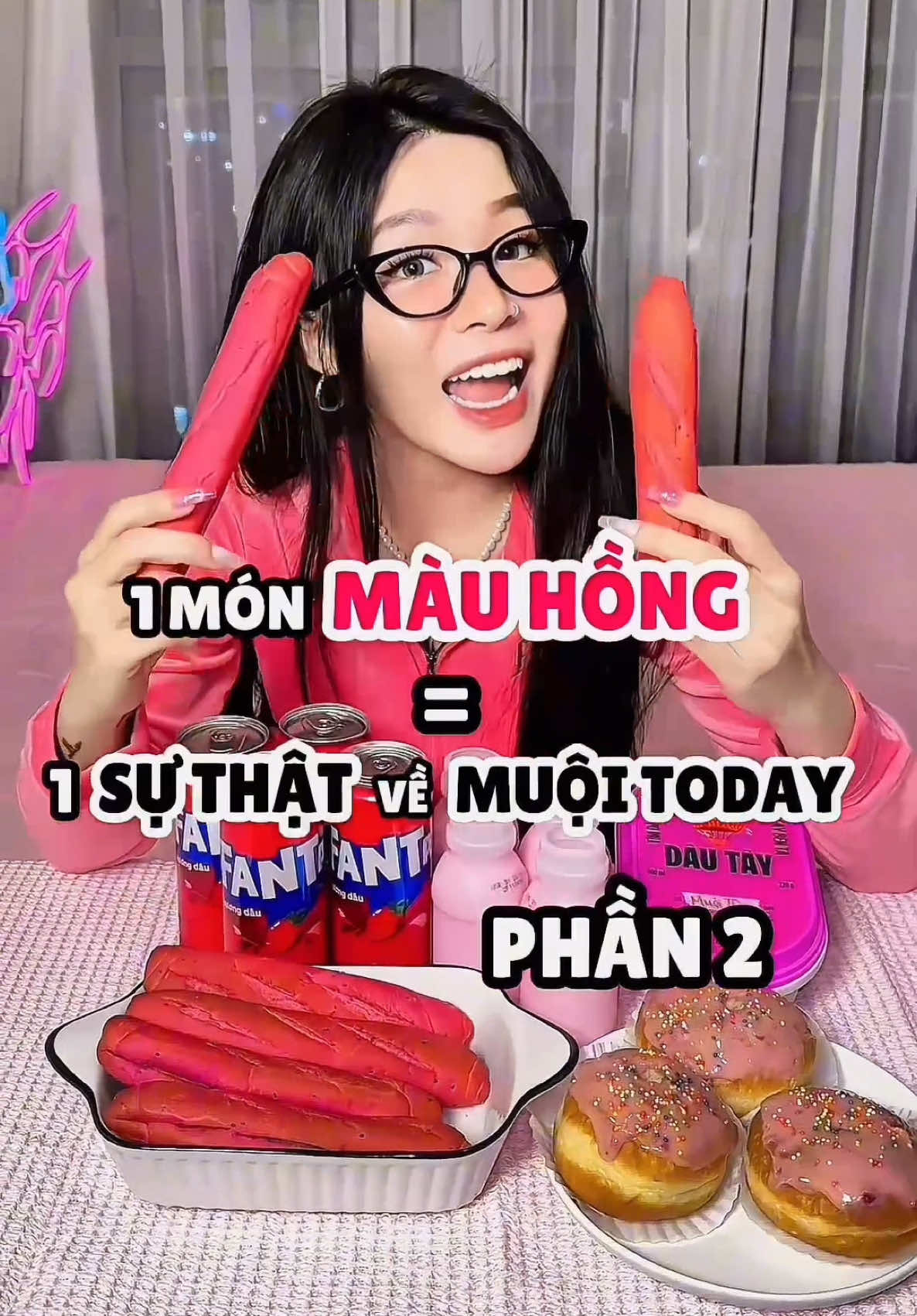 1 món màu hồng = 1 sự thật về Muội phần 2 #LearnOnTikTok #AnCungTikTok #MuoiToday #Gmvmoxi #fantastrawberry #ngonsuongmieng #daconthem 