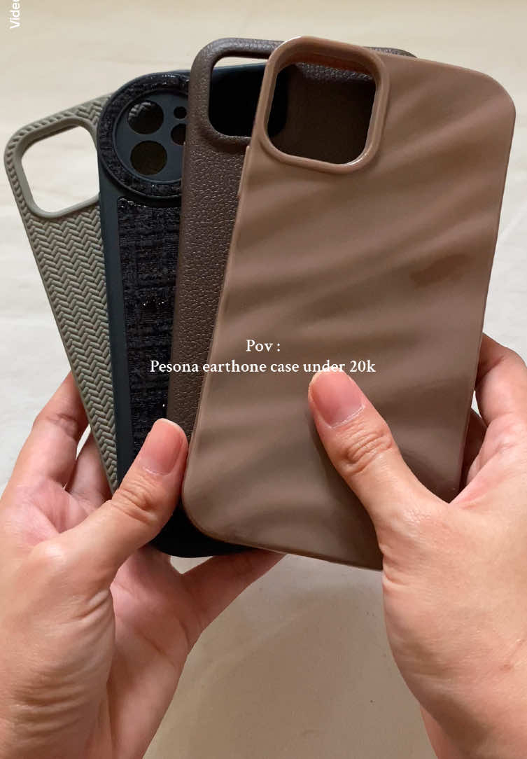 On budget pretty earthtone case 🤎🖤🩶 #caseiphone #casehp #fyp #brownie 