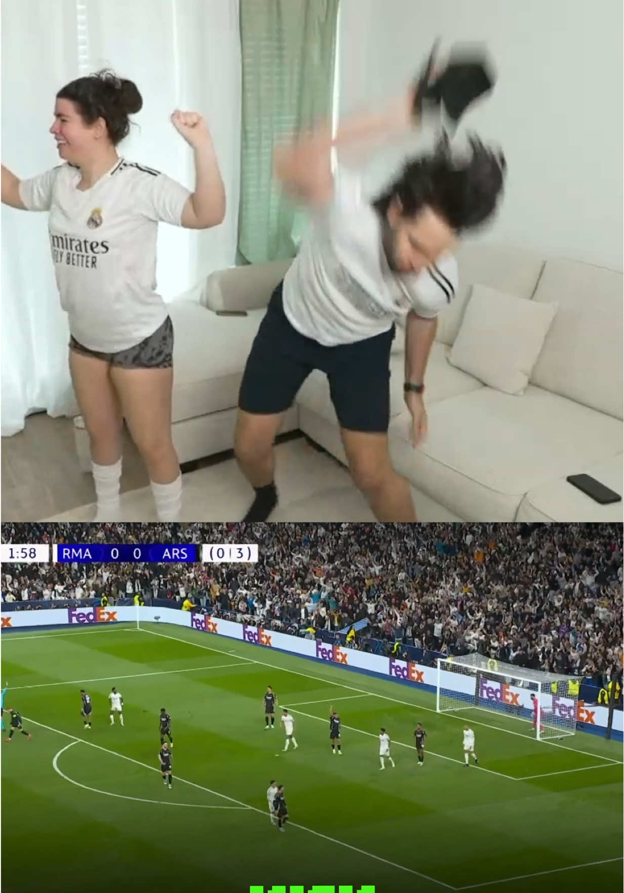 Gol de Mbappe en fuera de juego… que alguien le explique que no puede estar ahí por favor. #reaccion #realmadridfc #arsenalfc #championsleague #futbol⚽️ 