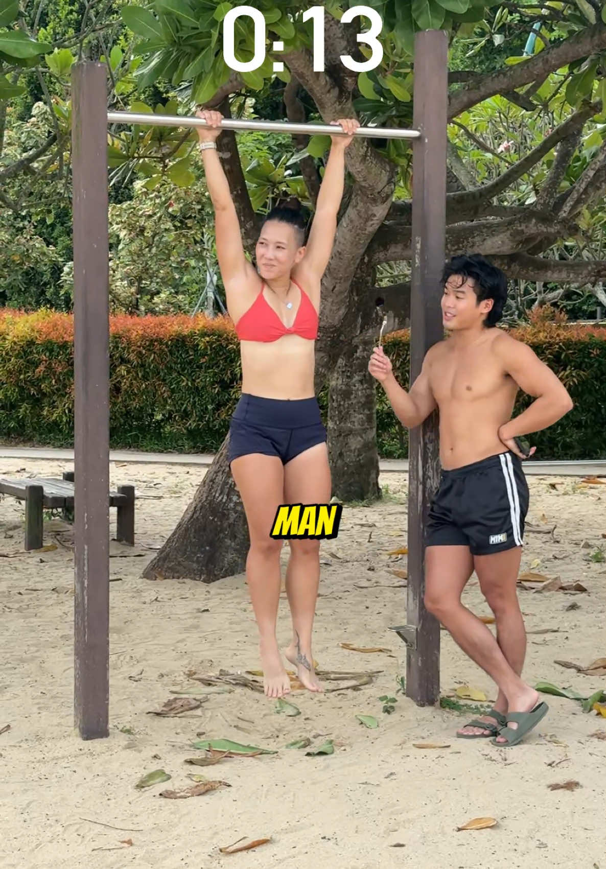 fiona with the good hair Follow @samuelkwxn for more fitness challenges and share it with a friend! ❤️💪🏻 #Fitness #publicchallenge #strength #pullups #gym 