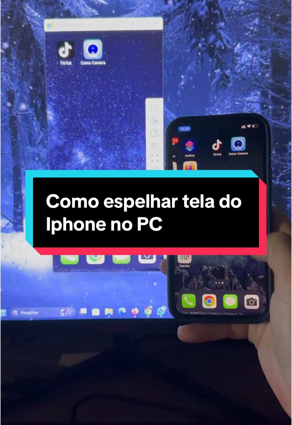 Como espelhar a tela do iPhone no computador sem fio de forma simples usando o 3u air player  #capcut #iphone #ios #pc #windows #dicas #fyp 