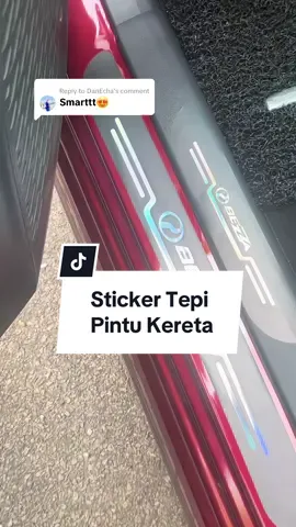 Replying to @DanEcha 🔥🔥 #pelekat #pelekatkereta #pelekatpintukereta #carsticker #fypmalaysia 