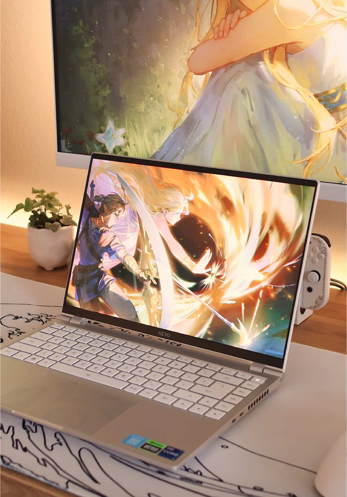 unboxing the AERO 14 OLED creator laptop from @AORUS (GIGABYTE) EMEA 💻✨ thank you Aorus for sending this over to try out 🤍 #laptop #windowslaptop #unboxing #GamingSetup #cozysetup #desksetup #techtok #Tech #fyp 