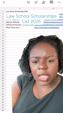 Replying to @ItsJamileJ Hey Girl! There are scholarships available for law school!💕 I’m going to start compiling a list but anyone can feel free to add to it. This will be a community resource and I will leave it up as long as it is loved!  Funds should not be a barrier to knowledge! 💕 Apply for application waivers, CAS, contact your law school admissions in advance!!!  Website: 🩵aspirelegalcommunity/scholarships #lawschool #lawstudent #law #lawtok #prelaw #futurelawyer #lawschooladmissions #lawschoolscholarships #greenscreeneffect 