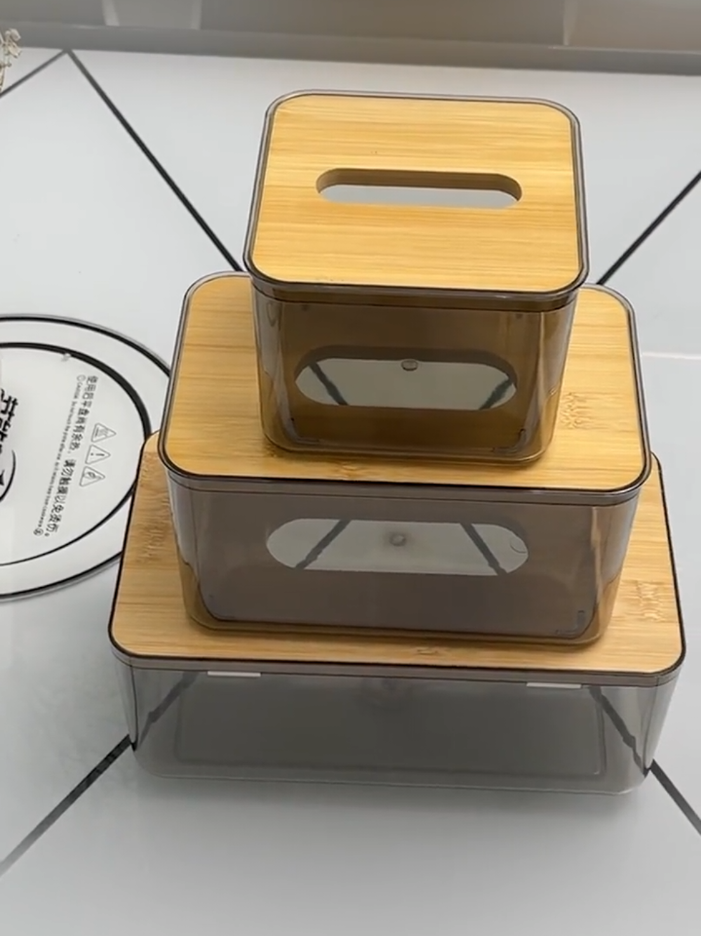 Tempat Tisu Minimalis Acrylic Bening #fyp #tissue #kotaktisu #tempattisu #livingroom #homedecor #beranda 