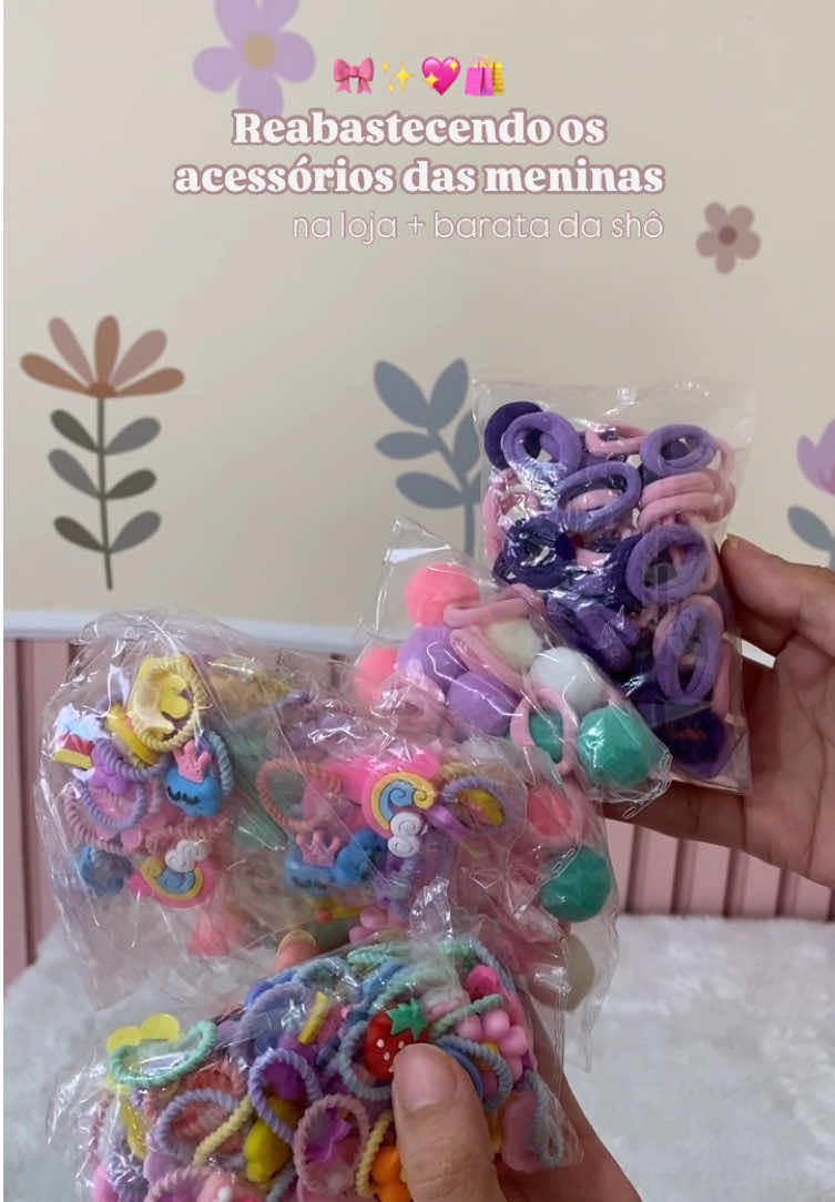 Reabastecendo os acessórios das meninas part 2 😍😍  Link de todos na minha bio 🔗💖🛍 #maedemenina #maededuas #mundorosa #comprinhas #comprinhasdashoppe #acessoriosinfantis 