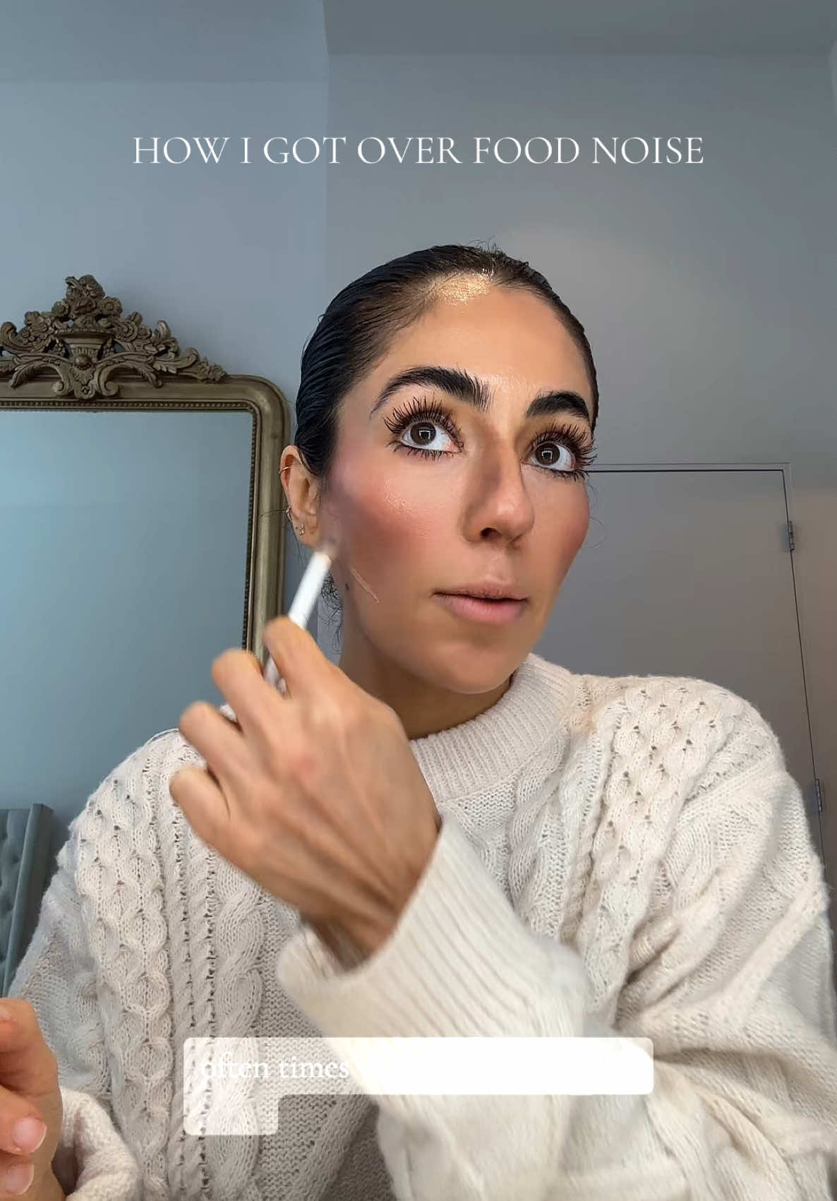 honestly, the makeup is terrifying; but the advice is good #foodnoise #portioncontrol #healthyliving #detoxing #weightlosstips #GlowUp #bodysculpting 