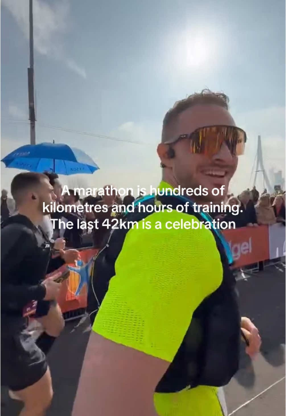 It was a grind but I finally did it. All the hard work is behind and was such an awesome experience and take it all in🙌#run #Running #runnerthings #marathon 