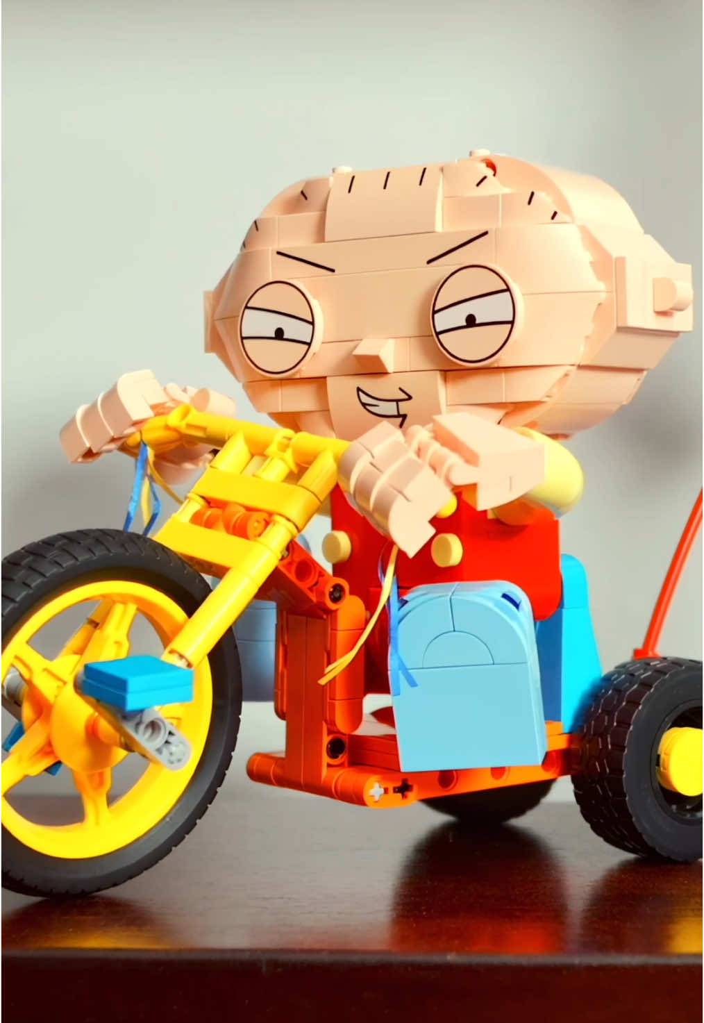 get ready, fam! @BRICKCRAFT is bringin’ the heat with an exclusive new building set: my guy stewie on his trike 🔥 available may 1 at #walmart and on shopbrickcraft.com 😏 #familyguy #brickcraft #stewiegriffin 