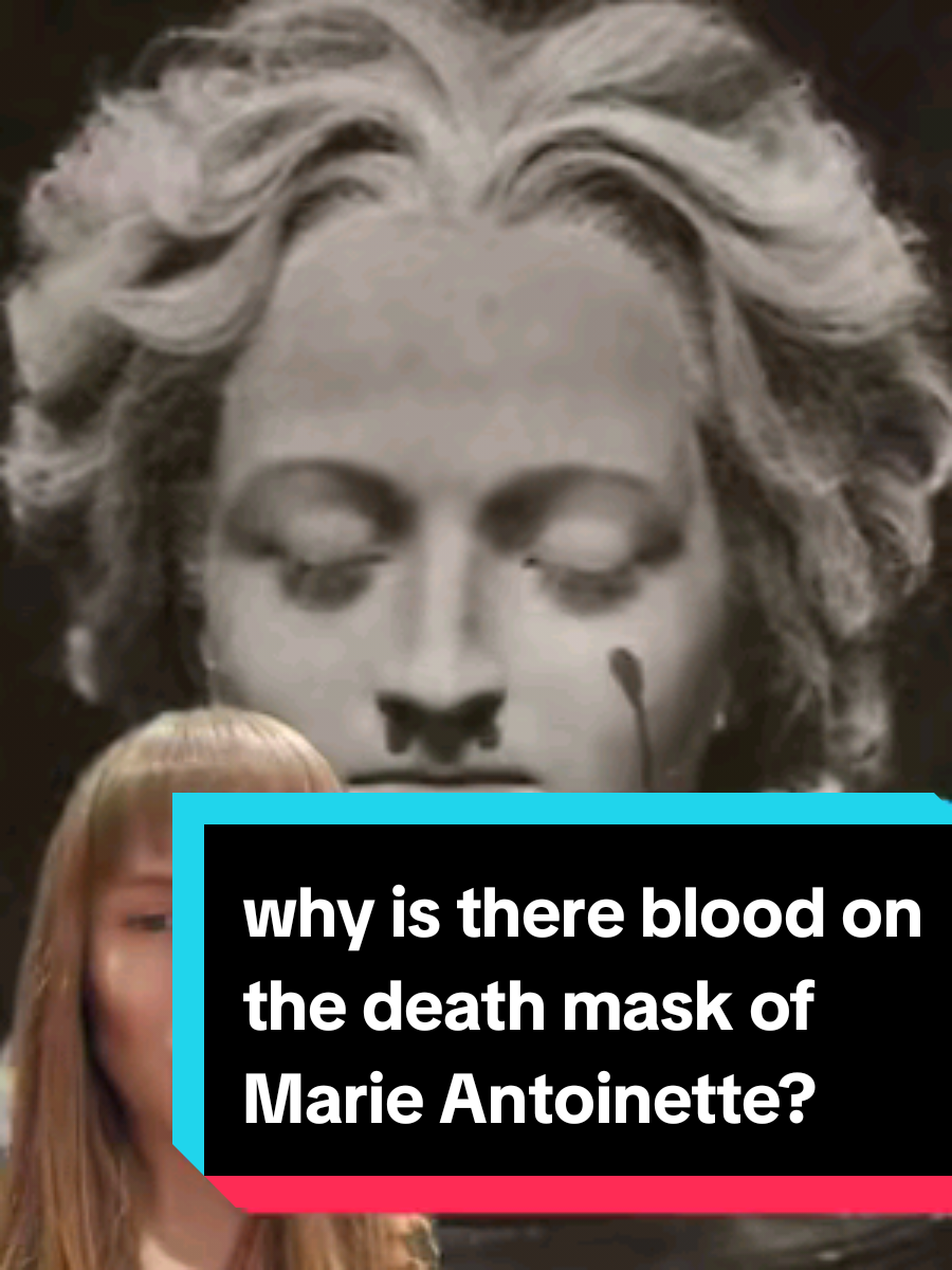 Replying to @celgrce Why is their blood on Marie Antoinette's death mask? #marieantoinette #chamberofhorrors #madametussauds 