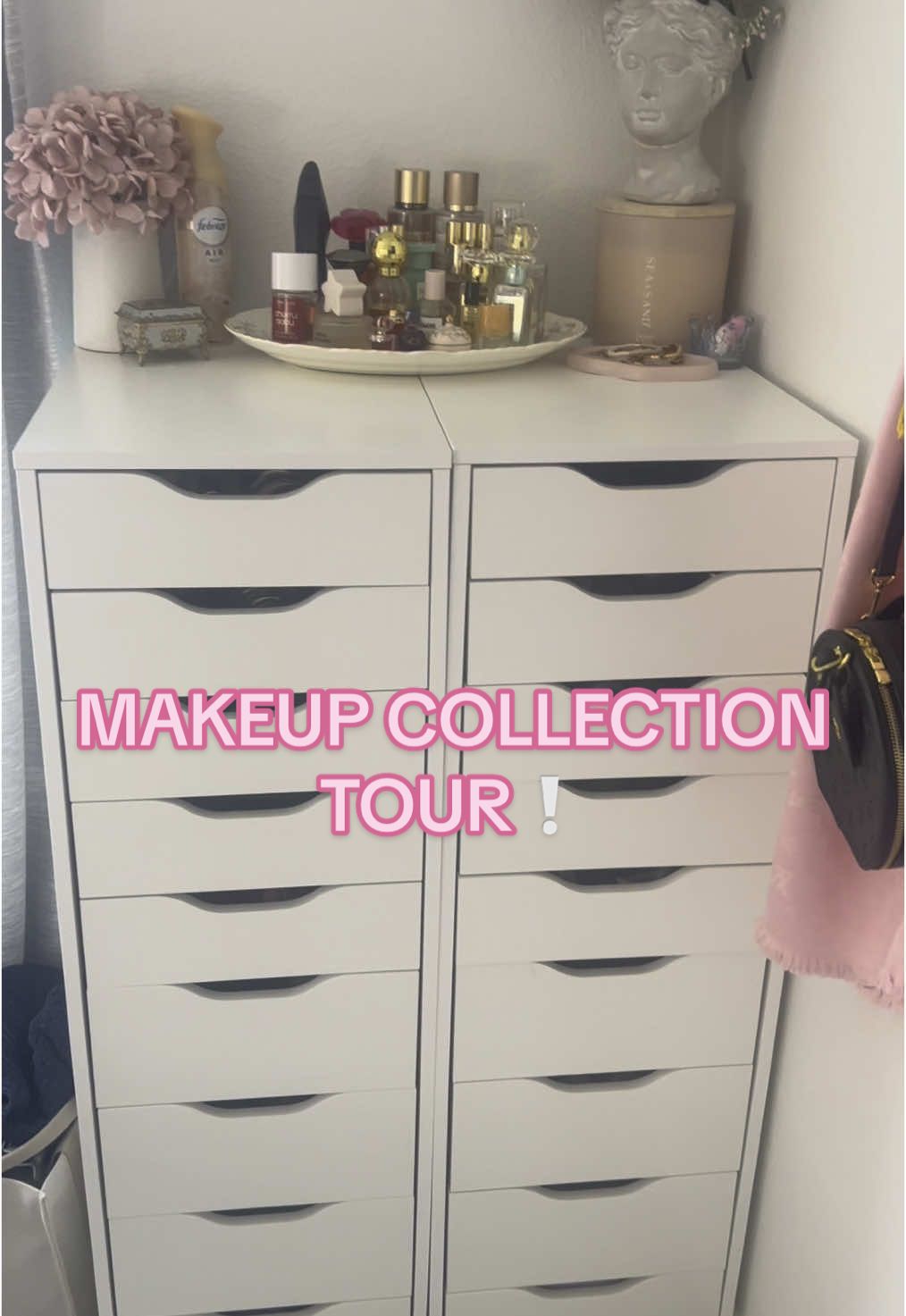 OFFICIAL MAKEUP COLLECTION TOUR!!!❤️❤️ #vanity #vanitytour #desk #desktour #makeuptour #makeuporganization #organization #grwm #gurwm #makeuptutorial #skincare #viralskincare #newmakeup #trendingmakeup #viralskincare #viralmakeupproducts #viralmakeup #viral #trending #4u #fyp #sephora #ulta #makeup #skincare #makeupcollection #makeupdeclutter 