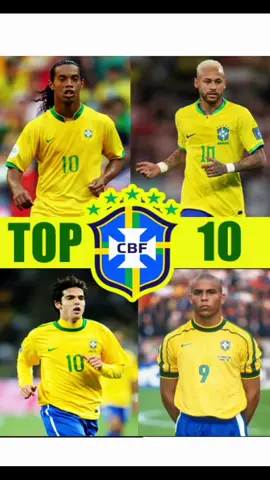 Brazil 🇧🇷Best 10 Players In History #brazil #brasil🇧🇷  #sportstiktok #fyp #neymar #best #trendingvideo #brazilian #football