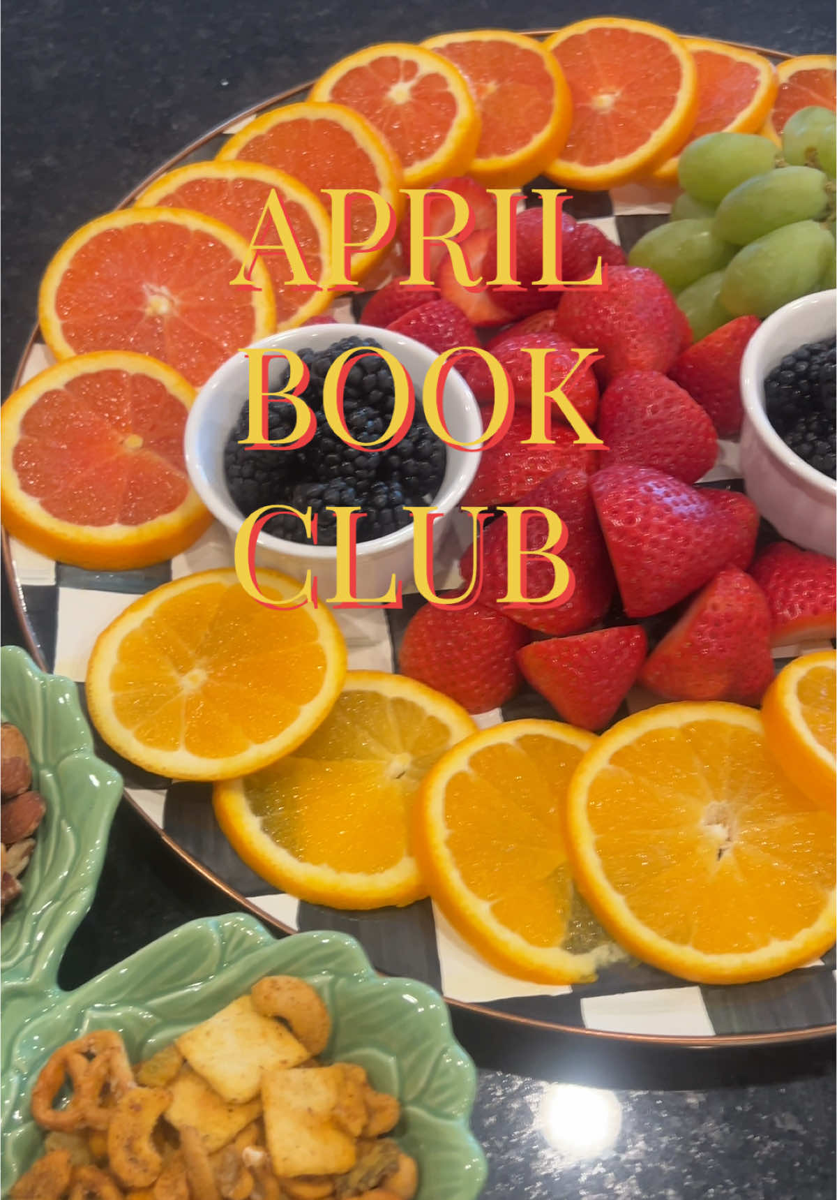 April Book Club hosted by yours truly!!! I got to finally use all of our new registry items and I’m obsessed seeing it all together!! Who wants to come over next?? 📚🍷🥳#thedailygracie #fyp #bookclub 