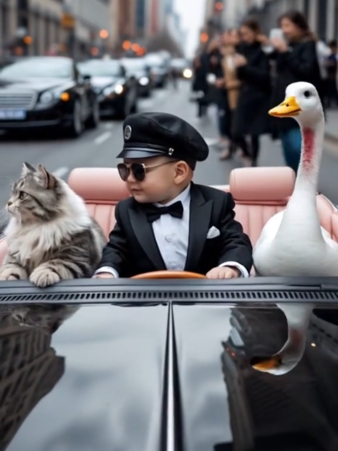 The goose trapped by a luxury bag