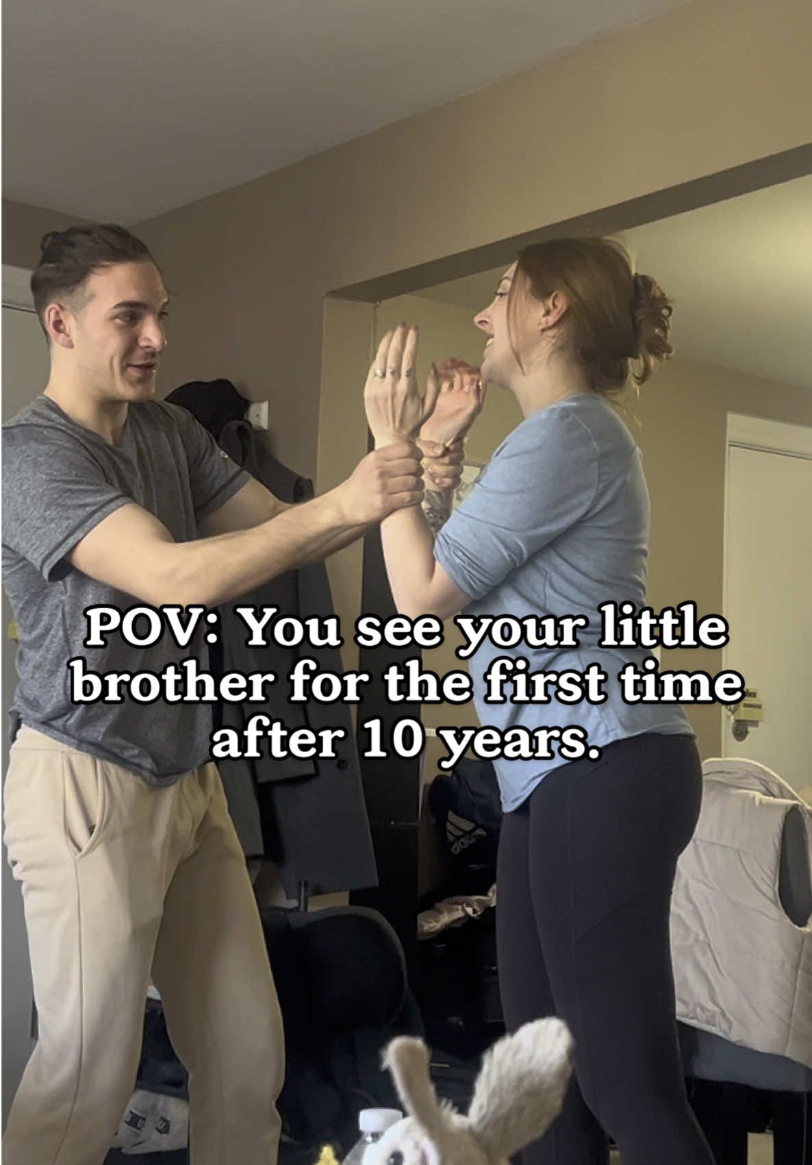 He may be a bit taller than me now but I will still beat him up for no reason 😂 love you bro ❤️ @janemitevski3 #familyreunion #reunion #brother #sister #Siblings #siblinggoals #siblinglove #immigration #lilbro 