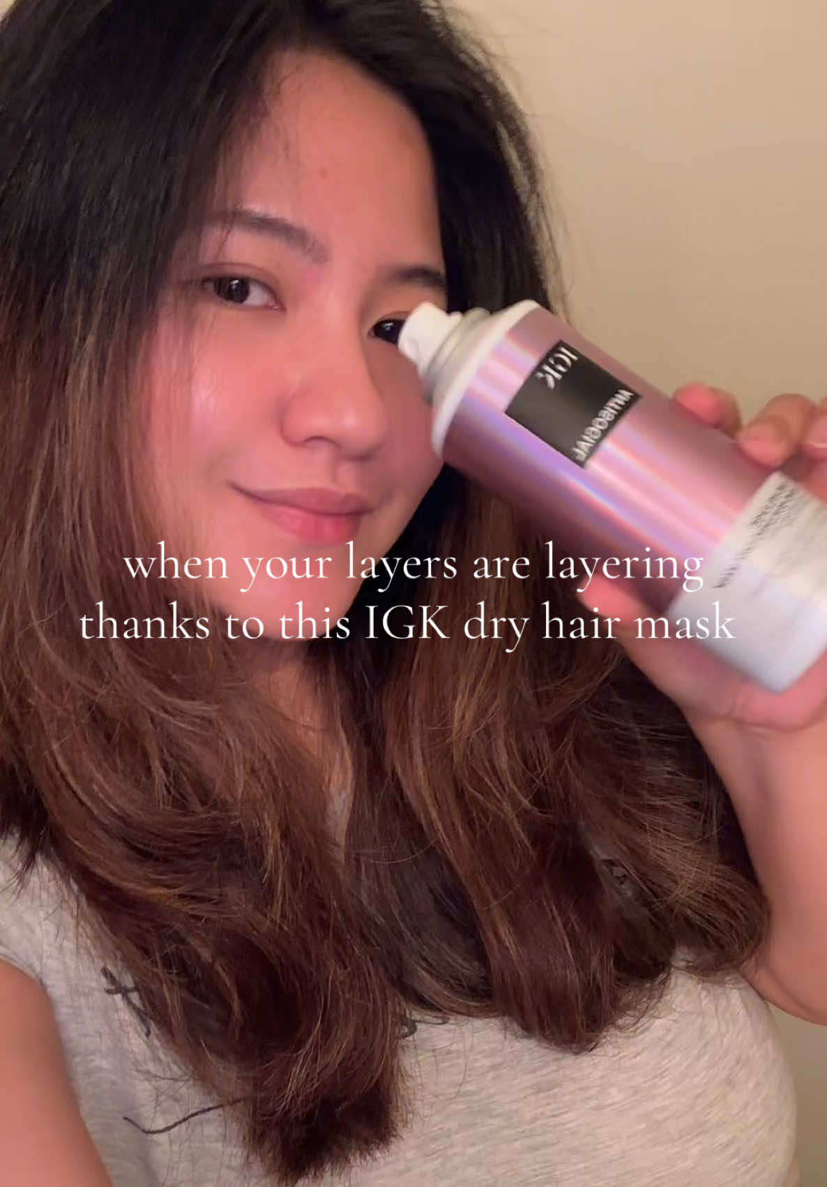 Obsessed with this!!! #igk #igkhair #igkhairmask #dryhair #dryhairtips #dryhairtreatment #dryhairmask #hairspray #hairtok #hairstyle #layeredhair #layers #tiktokshop #tiktokmademebuyit #tiktokshopfinds #beauty #haircare #haircareroutine #HairCareTips 