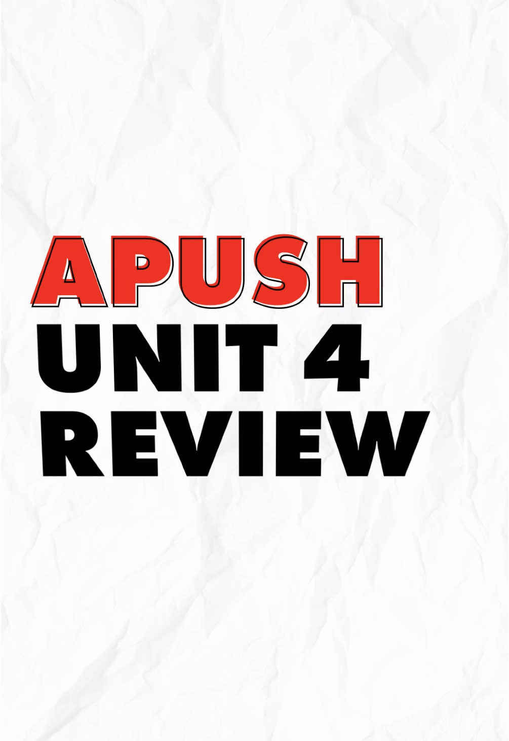 ONE MINUTE Review of #apush Unit 4