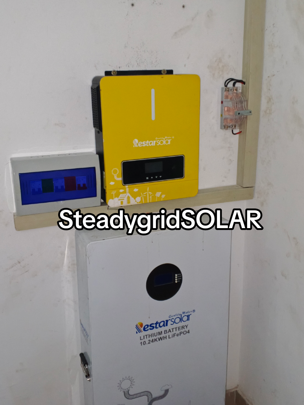 Steadygridsolar prioritize delivering top-quality solar products and installation services that helps you harness the power of renewable energy anywhere you are in nigeria. whether you’re looking for mppt hybrid inverters, solar lights, solar ptz cameras, lithium-ion batteries, solar water heater etc, we've got perfect solutions for all your energy needs, we give 24/7 after sales support and warranty on all our products. Cost #4 ,990,000 6.2kva package includes: ✅6.2kva solar hybrid inverter ✅9units of Longi 650 watts solar panels ✅10.24kwh lithium ion batteries The system will comfortably Power: 1 fridge /1 freezer 2 hp inverter ac 4fans,  50lighting points × 5watts dstv decoder 5led tvs. washing machine  pumping machine  blender 1music system inverter warranty 2 years battery warranty 10years... 15-25years lifespan.  Solar panels: 50years For more information, Please call or Whatsapp 08074256993 #steadgridsolar #nigeriantiktok🇳🇬 #fyp #gowonestate 