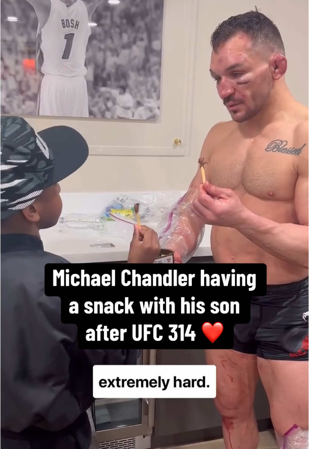 What it’s all about ❤️ #UFC #mma #ufc314 #michaelchandler #wholesome (via mikechandlermma/IG)
