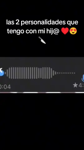 las dos personalidades con mi hij@ ♥️🔪