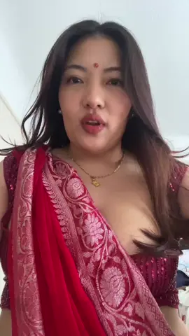 ready to be your maichyang!! #nepalitiktok #fyp #nepal #redsaree #chyanba #maichyang 