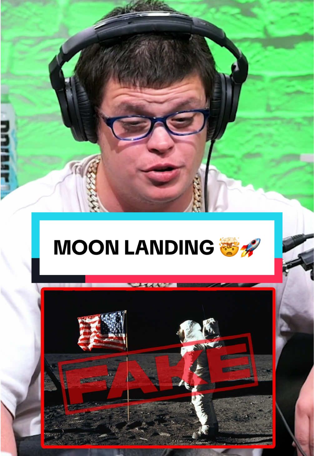 🤯 WAS THE MOON LANDING FAKE?! 🚀 #loganpaul #mikemajlak #sketch #moonlanding #space #nasa #conspiracy #sketchclips #impaulsive @Logan Paul @Sketch @heybigmike 