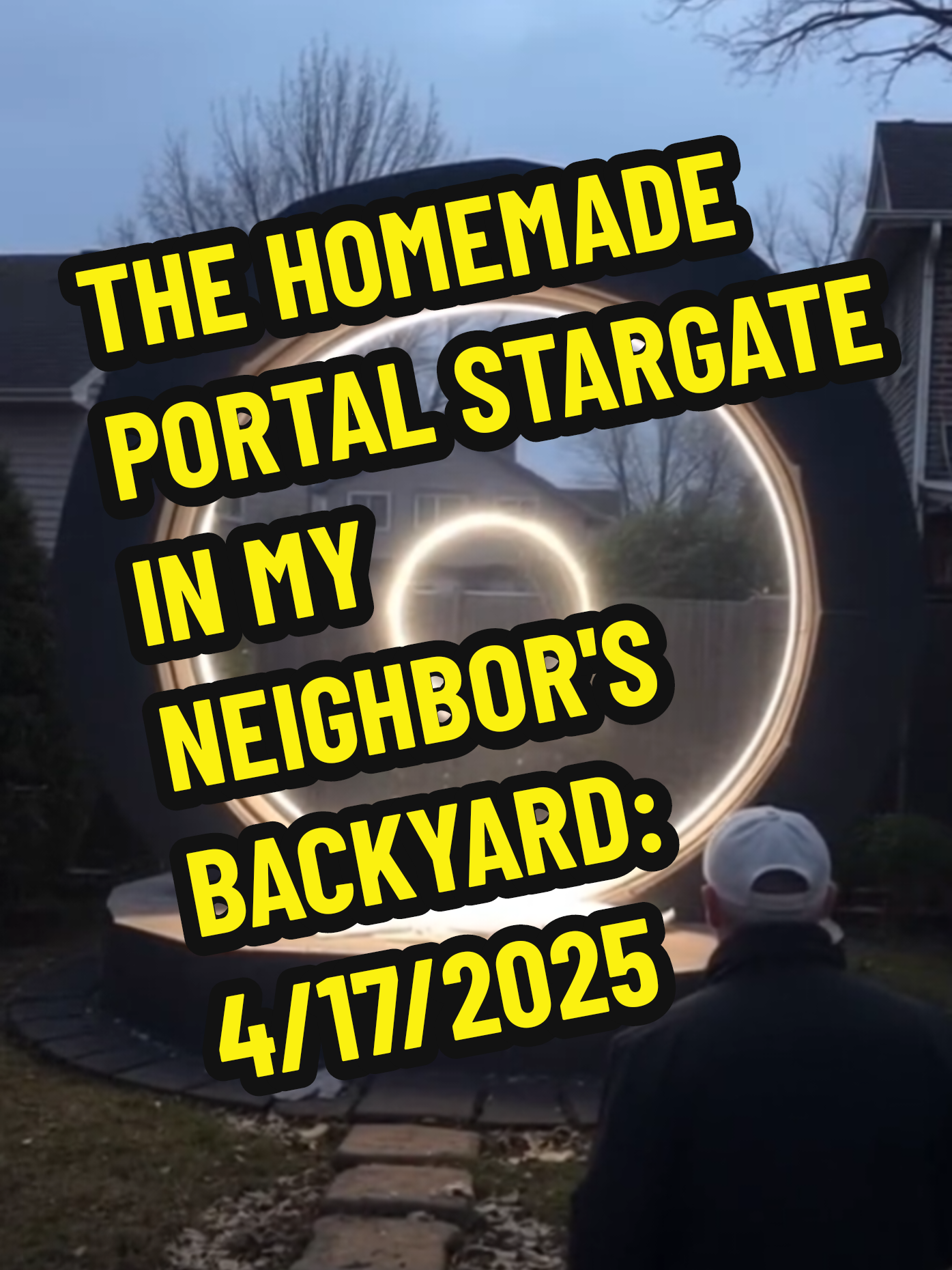 THE HOMEMADE PORTAL STARGATE IN MY NEIGHBOR'S BACKYARD: 4/17/2025 LOCATION: (NEAR CINCINNATI) TIME: 7:35 PM DATE: 4/17/2025 (for entertainment and educational purposes) #creatorsearchinsights #portal #Science #stargate 